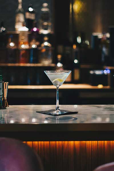 Hospitality insurance - picture of martini glass